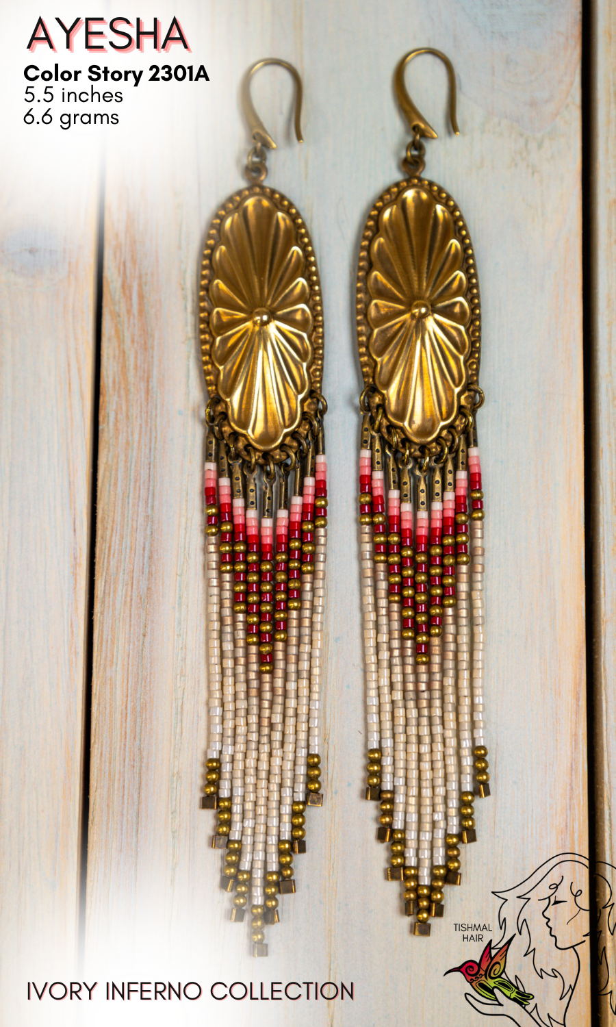 Ivory Inferno Ayesha Earrings 2301A