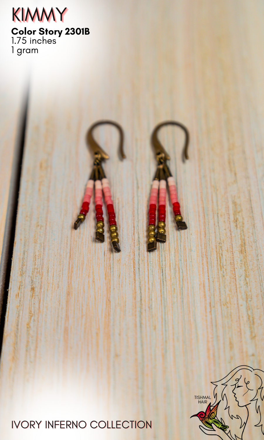 Ivory Inferno Kimmy Earrings 2301B