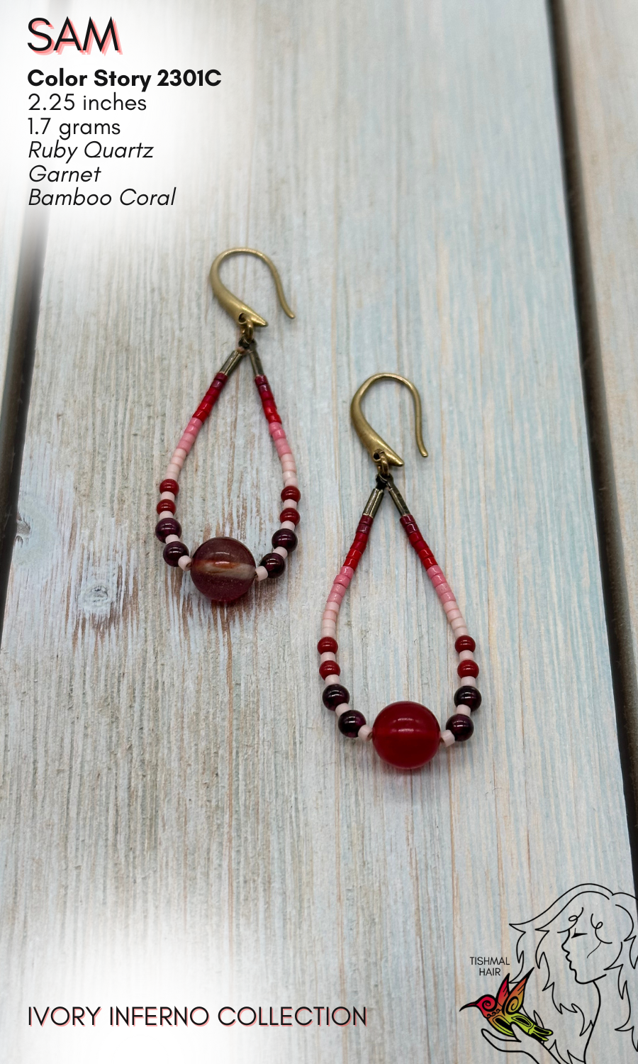 Ivory Inferno Sam Earrings 2301C