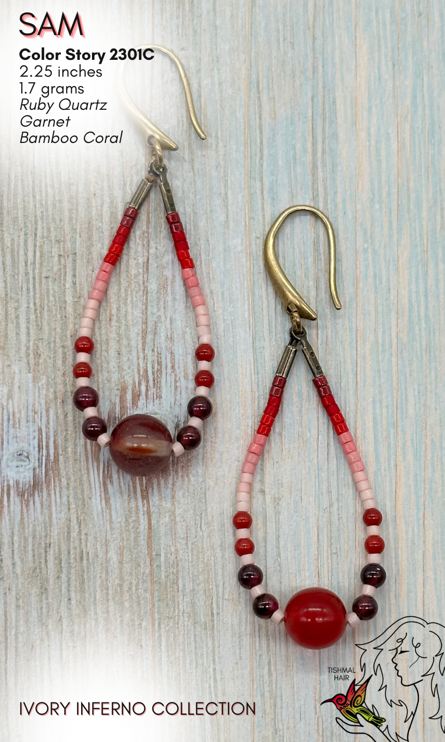 Ivory Inferno Sam Earrings 2301C