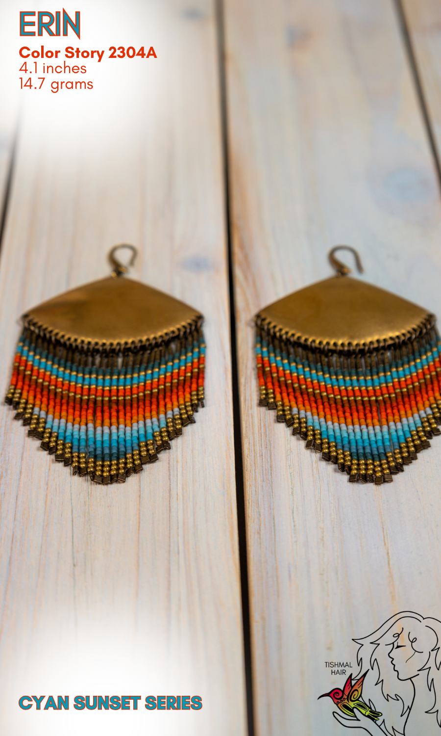 Cyan Sunset Erin Earrings 2304A