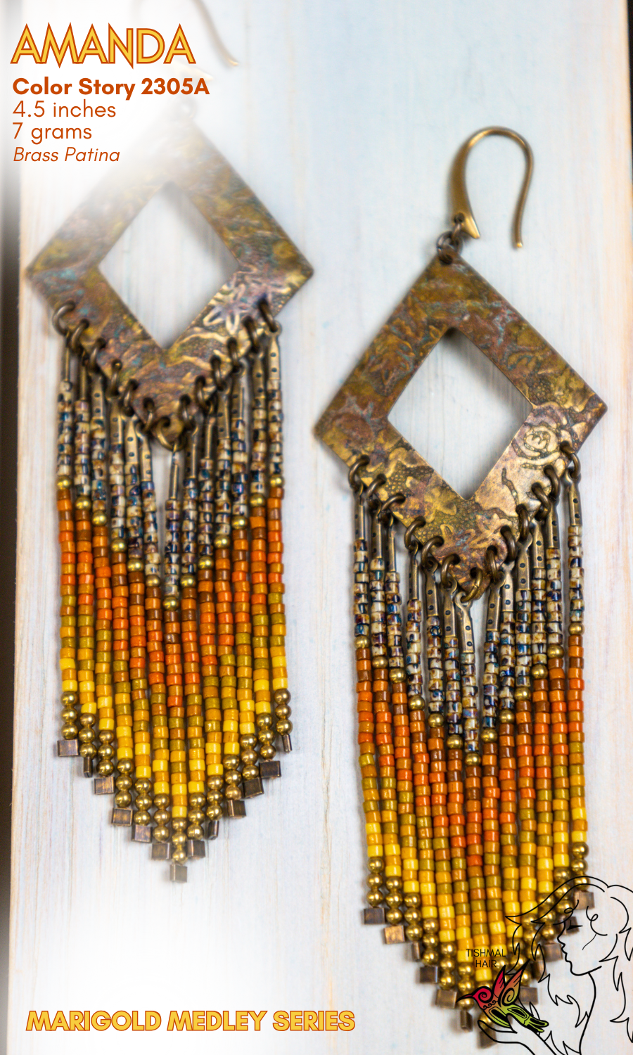 Marigold Medley Amanda Earrings 2305A