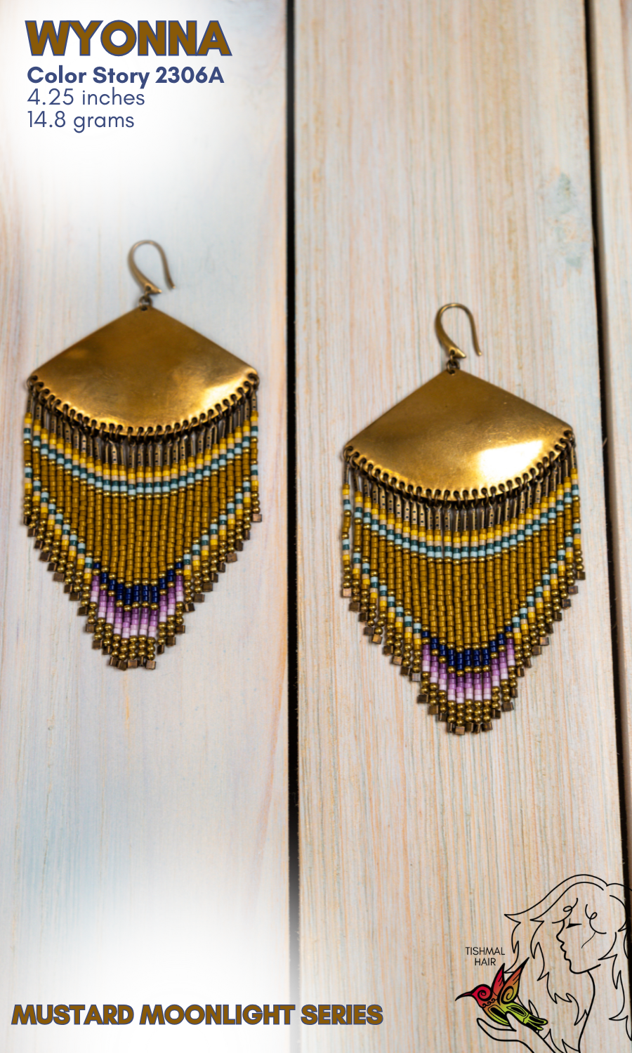 Mustard Moonlight Wyonna Earrings 2306A