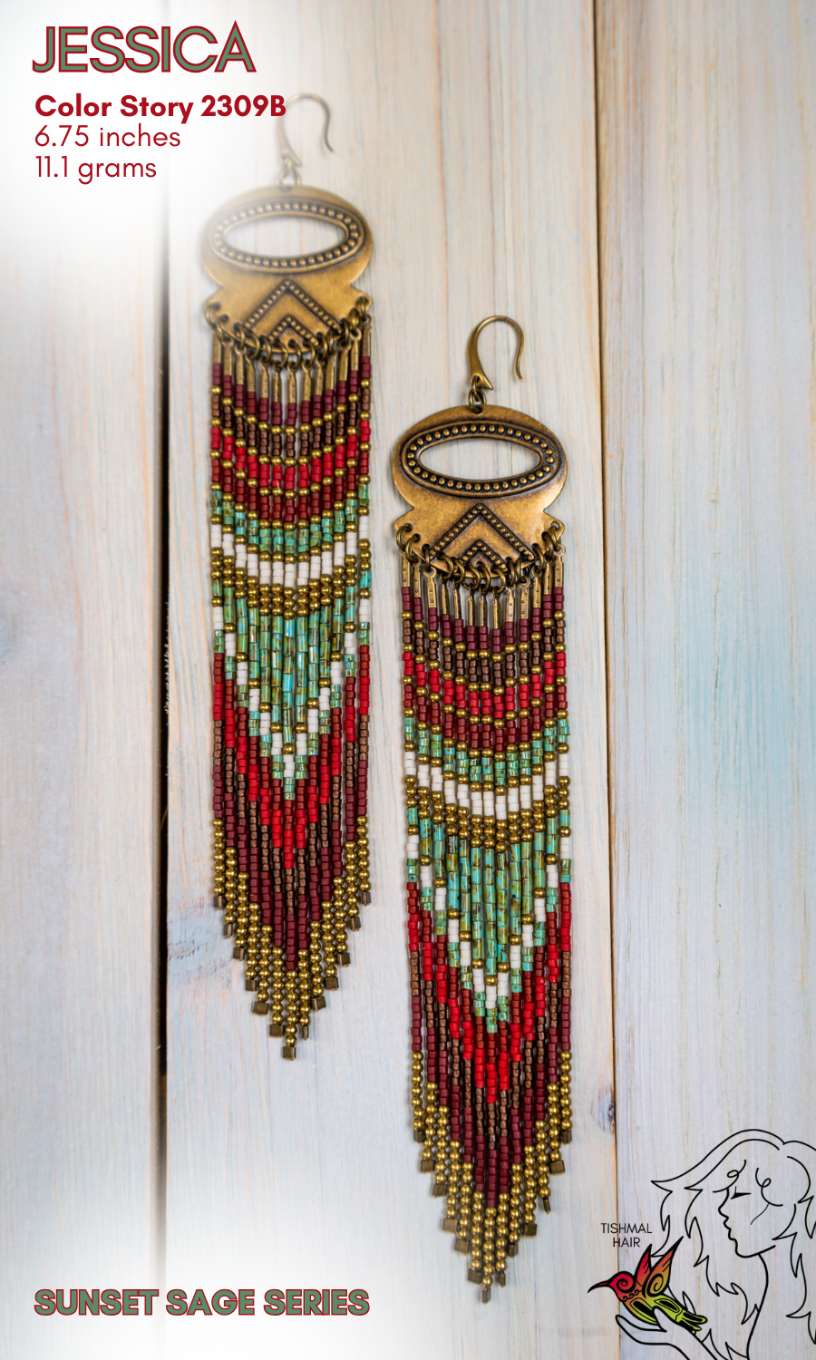 Sunset Sage Jessica Earrings 2309B