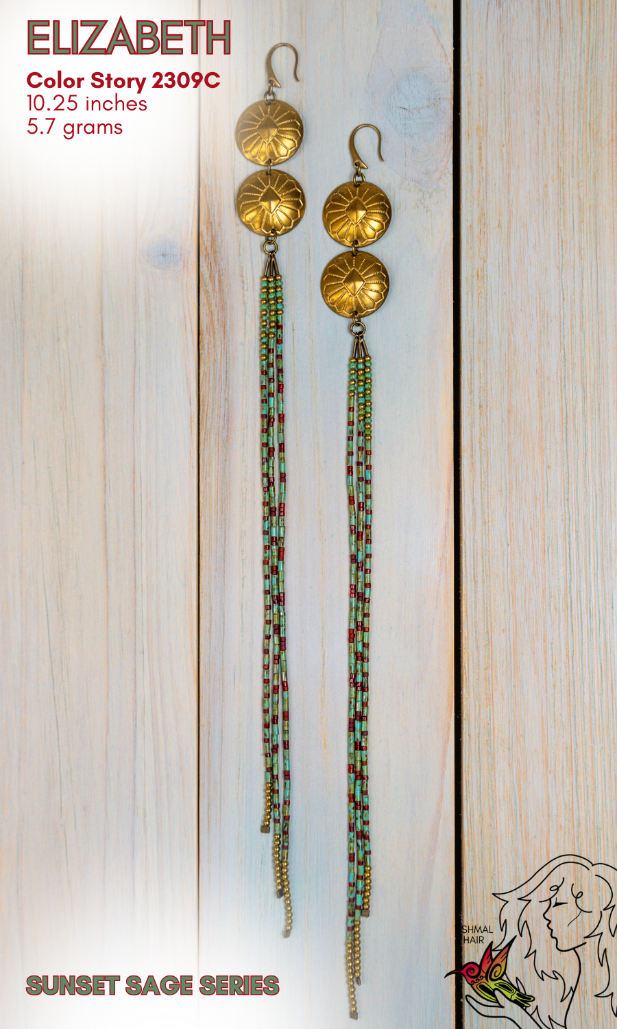 Sunset Sage Elizabeth Earrings 2309C