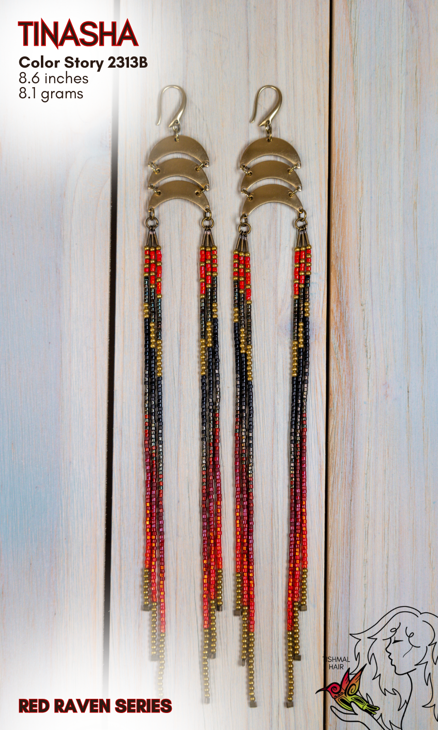 Red Raven Tinasha Earrings 2313B