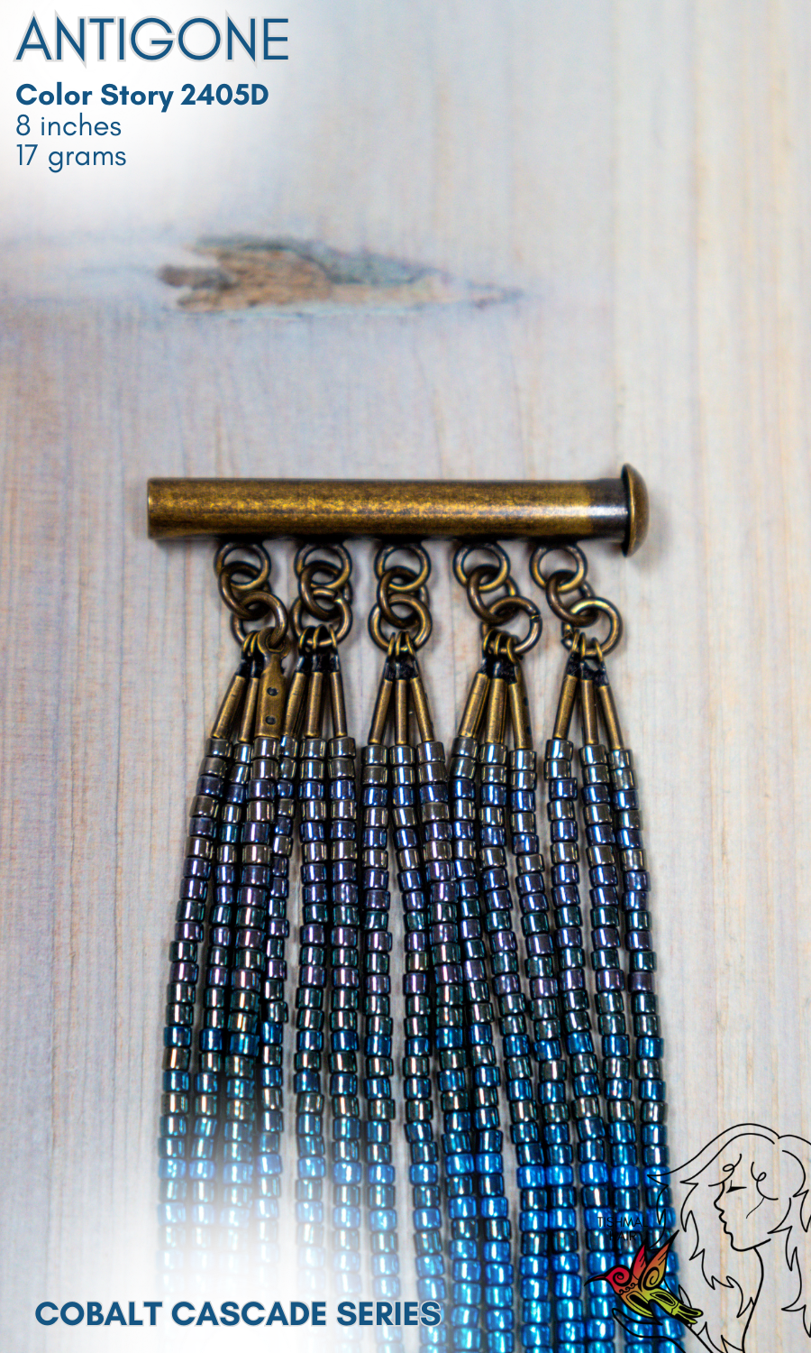 Cobalt Cascade Antigone Bracelet 2405D