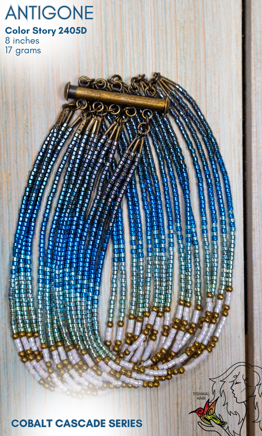 Cobalt Cascade Antigone Bracelet 2405D