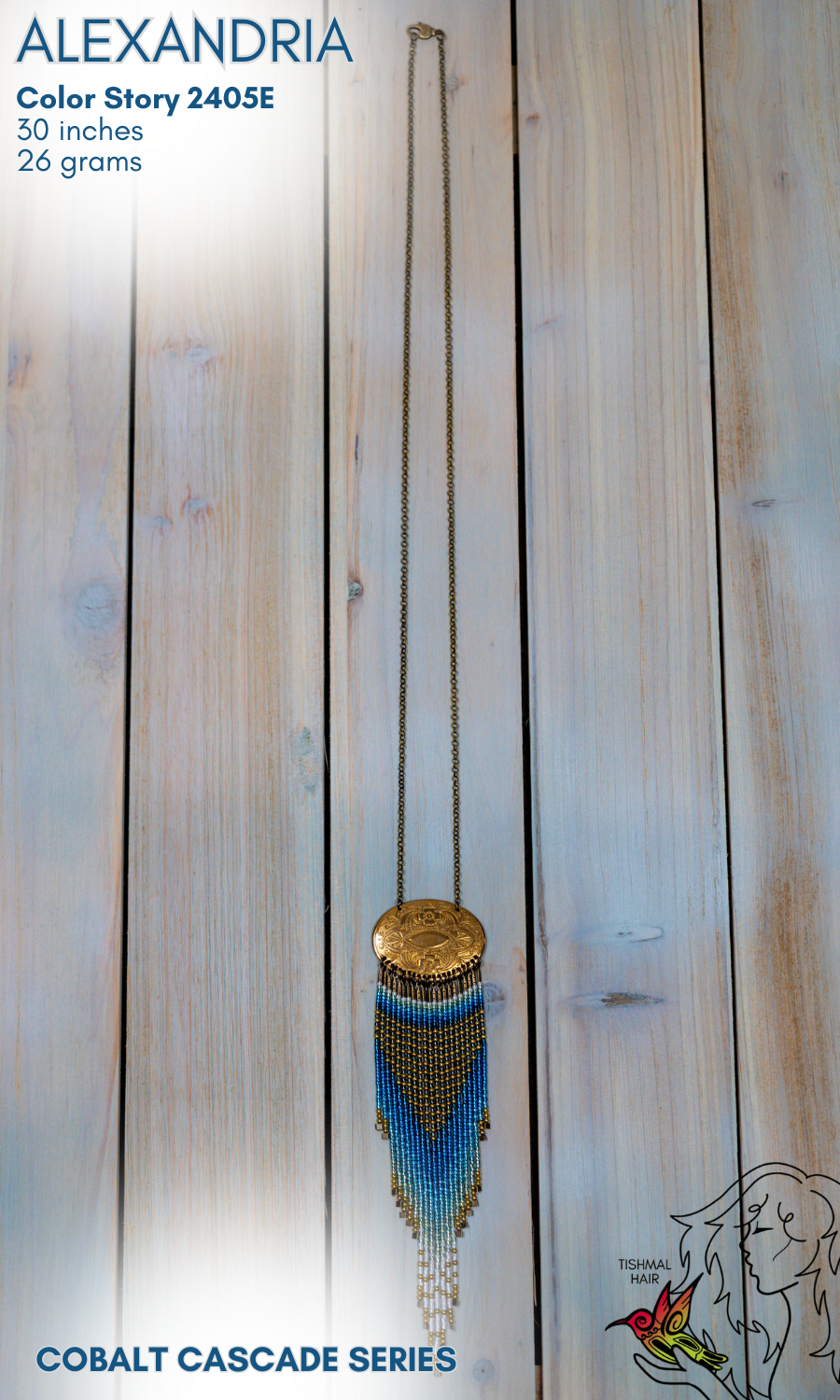 Cobalt Cascade Alexandria Necklace 2405E