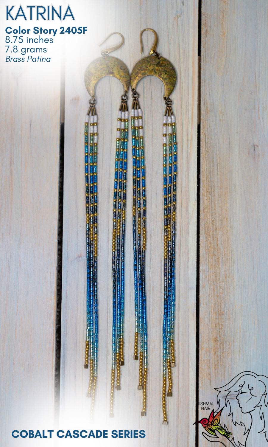 Cobalt Cascade Katrina Earrings 2405F