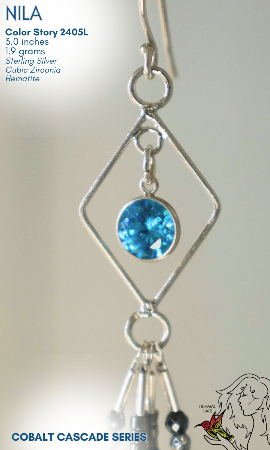 Cobalt Cascade Nila Earrings 2405L