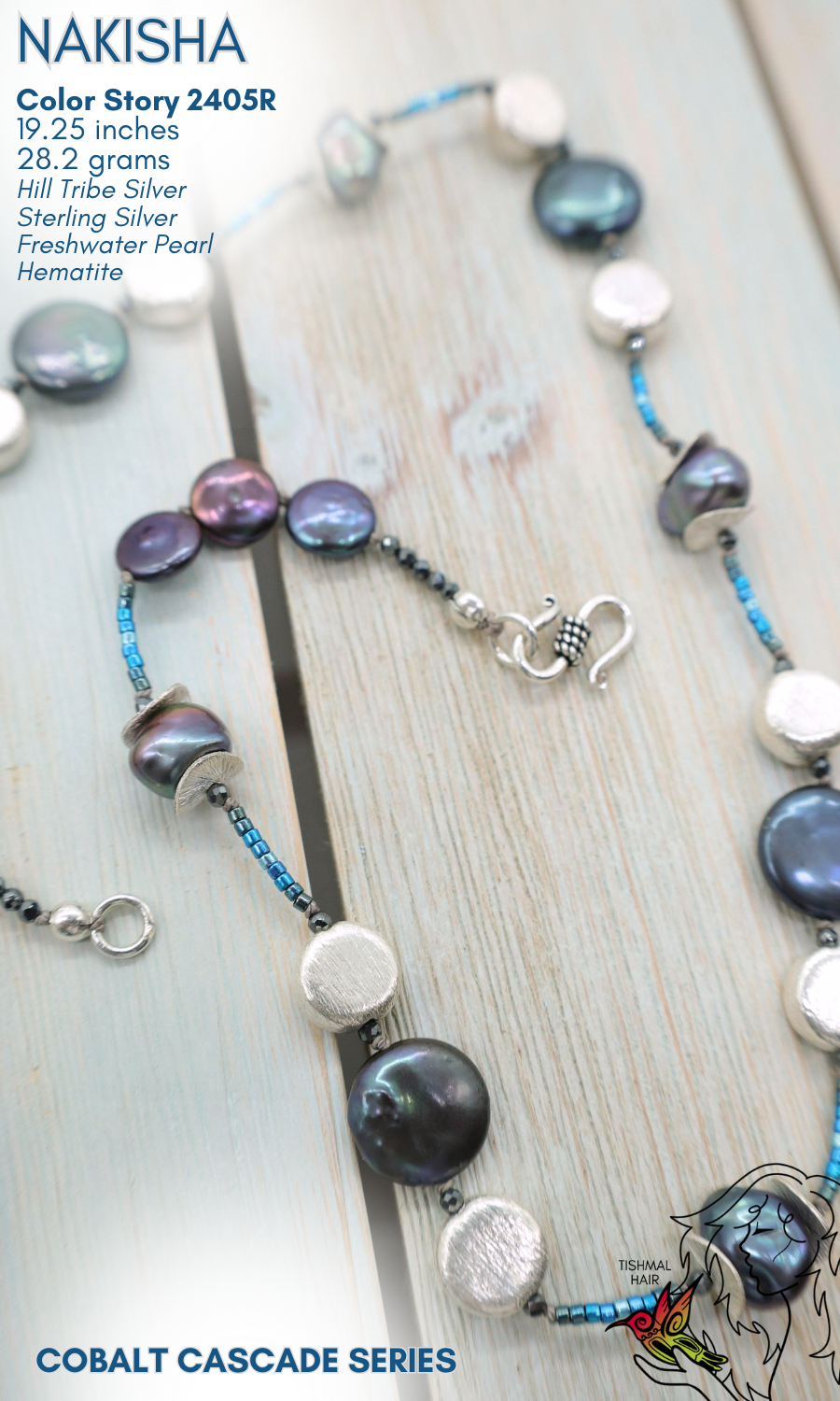 Cobalt Cascade Nakisha Necklace 2405R