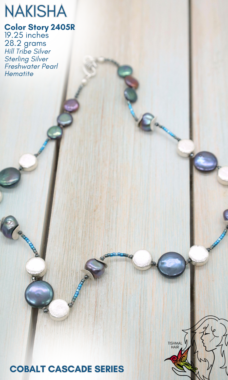 Cobalt Cascade Nakisha Necklace 2405R