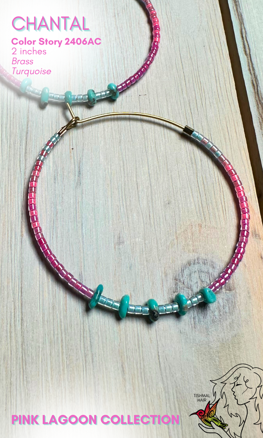 Pink Lagoon Chantal Earrings 2406AC