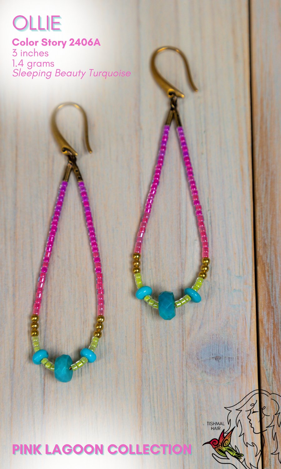 Pink Lagoon Ollie Earrings 2406A