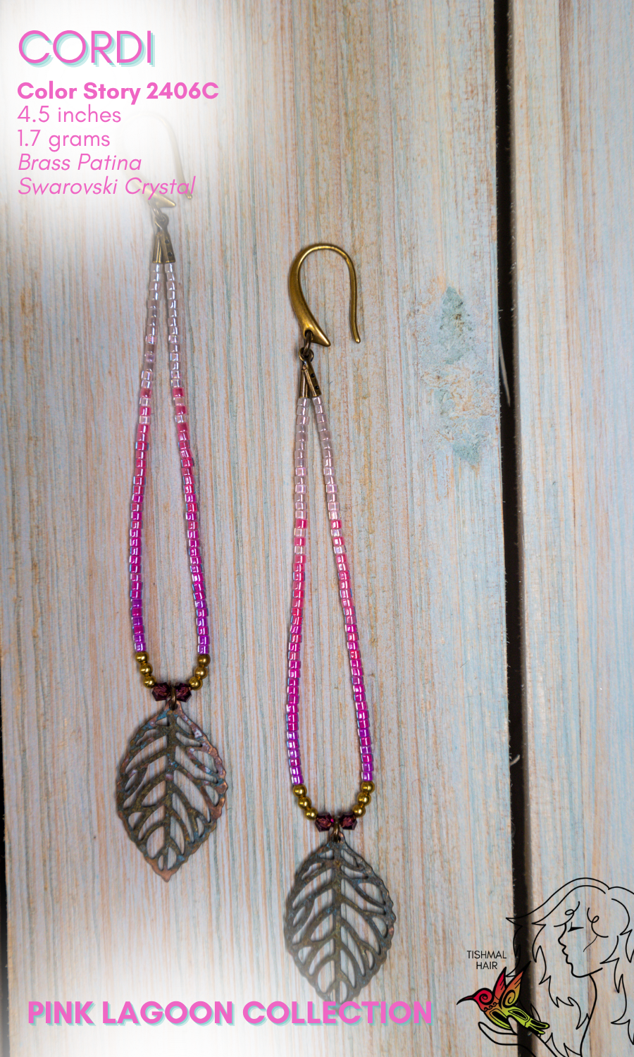 Pink Lagoon Cordi Earrings 2406C
