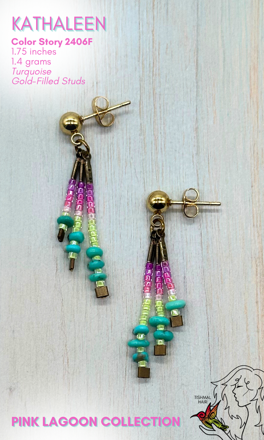 Pink Lagoon Kathaleen Earrings 2406F