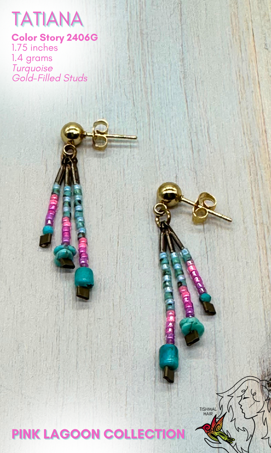 Pink Lagoon Tatiana Earrings 2406G