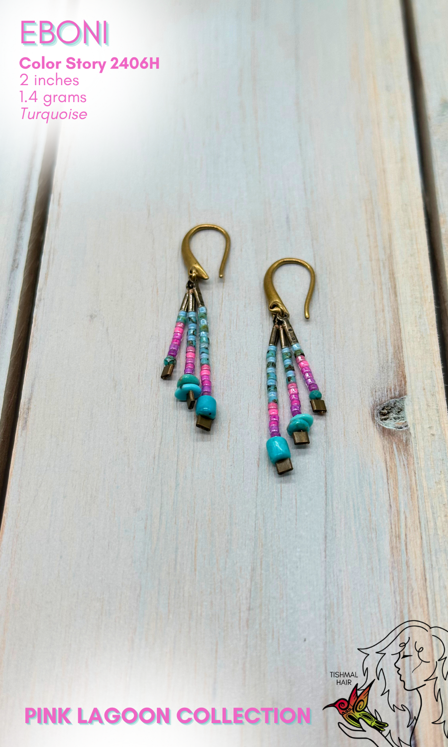Pink Lagoon Eboni Earrings 2406H
