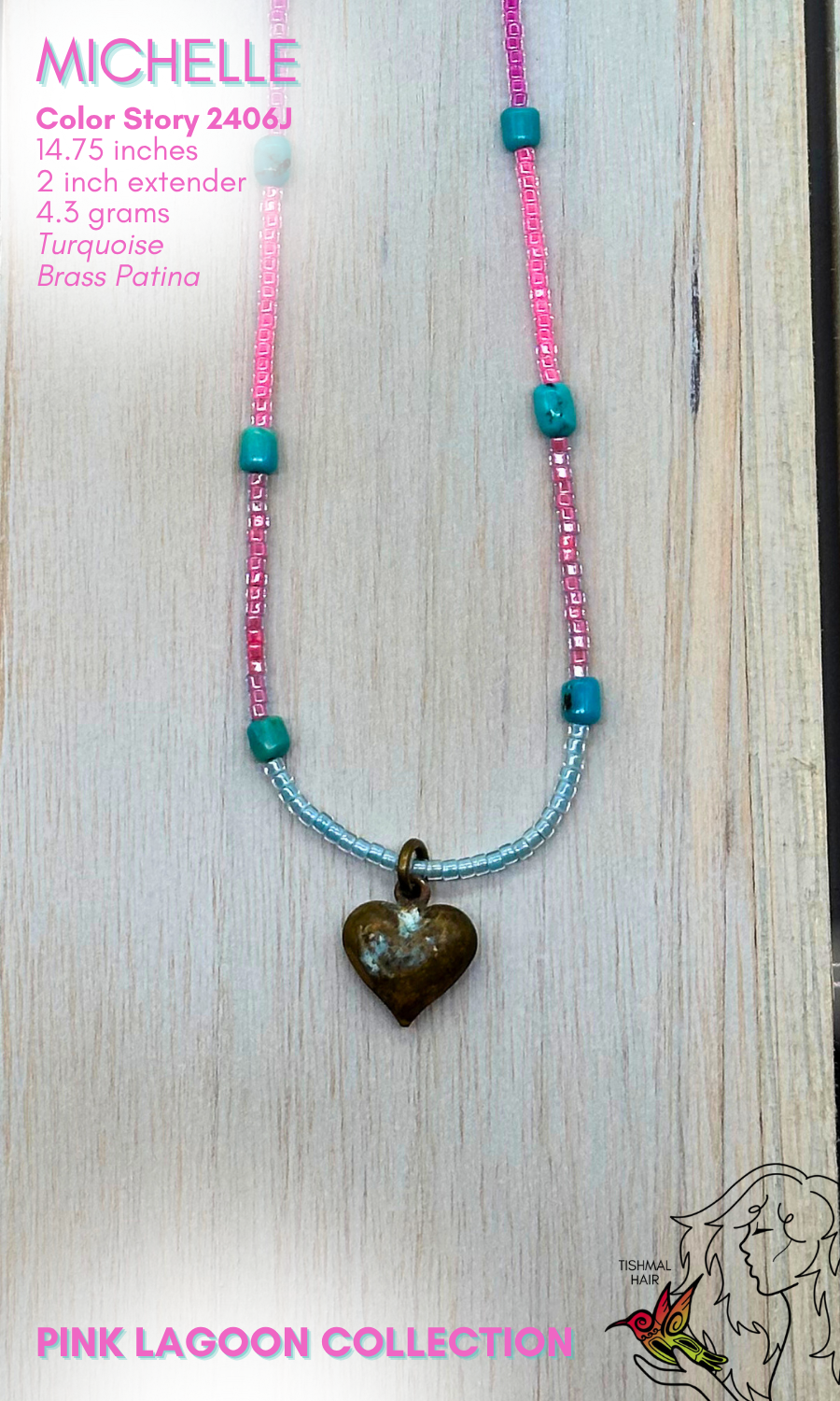Pink Lagoon Michelle Necklace 2406J