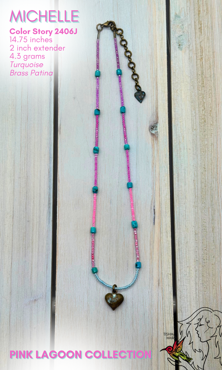 Pink Lagoon Michelle Necklace 2406J