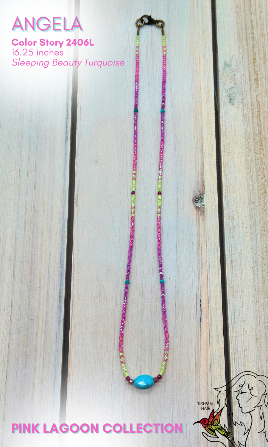 Pink Lagoon Angela Necklace 2406L