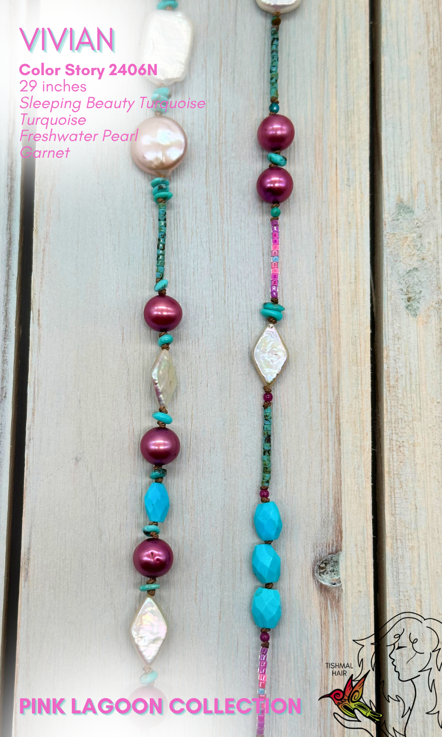 Pink Lagoon Vivian Necklace 2406N
