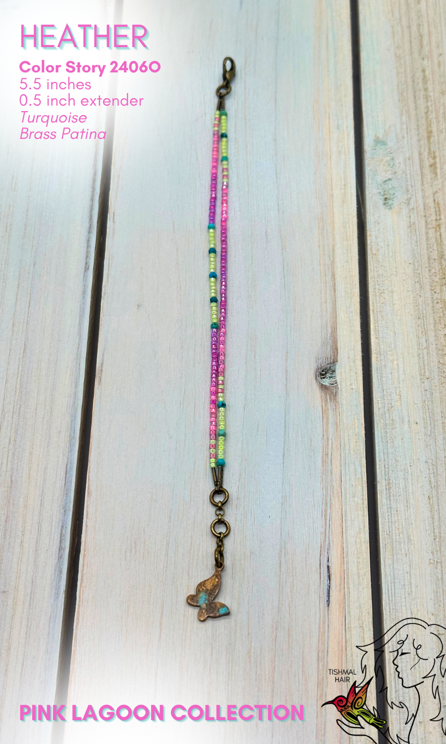 Pink Lagoon Heather Bracelet 2406O