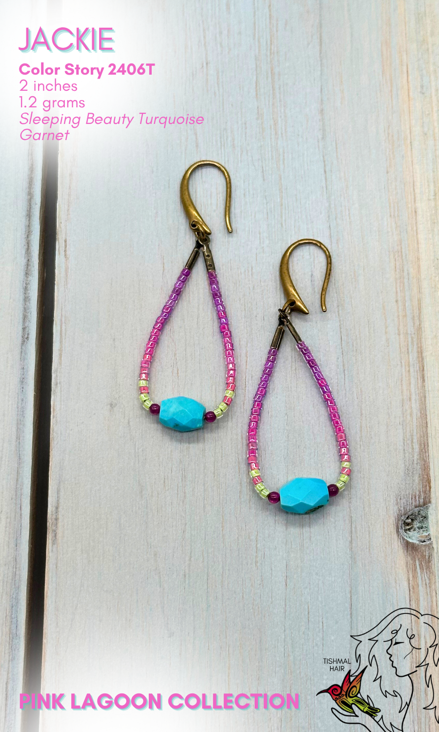 Pink Lagoon Jackie Earrings 2406T
