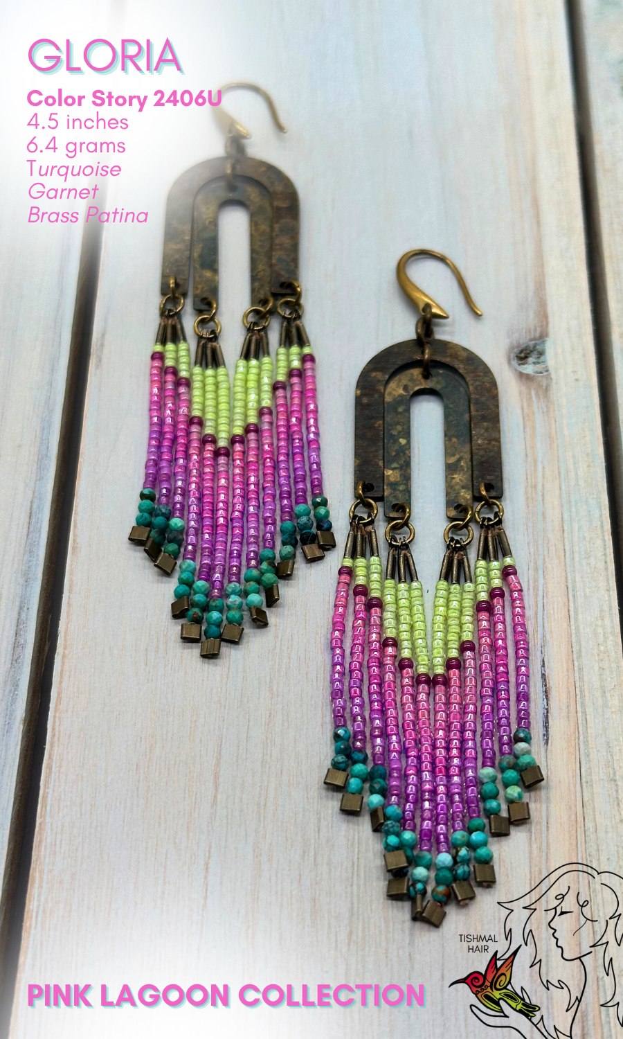 Pink Lagoon Gloria Earrings 2406U