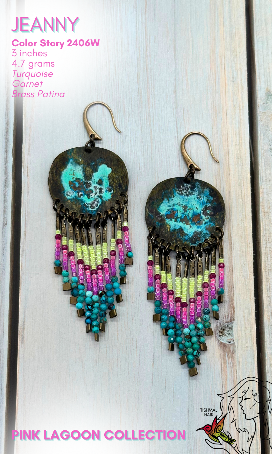 Pink Lagoon Jeanny Earrings 2406W