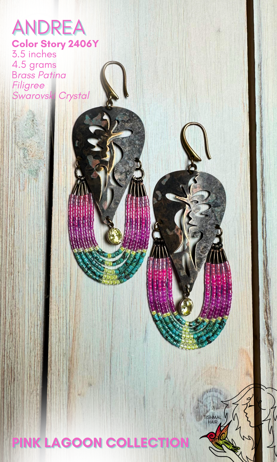 Pink Lagoon Andrea Earrings 2406Y