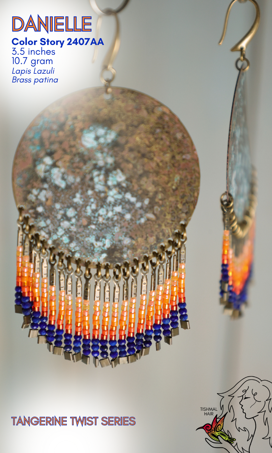 Tangerine Twist Danielle Earrings 2407AA