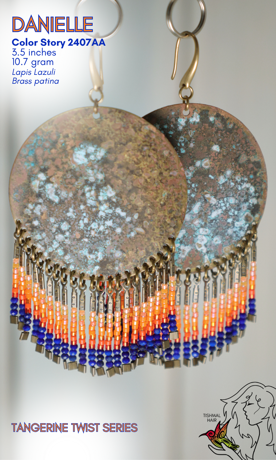 Tangerine Twist Danielle Earrings 2407AA