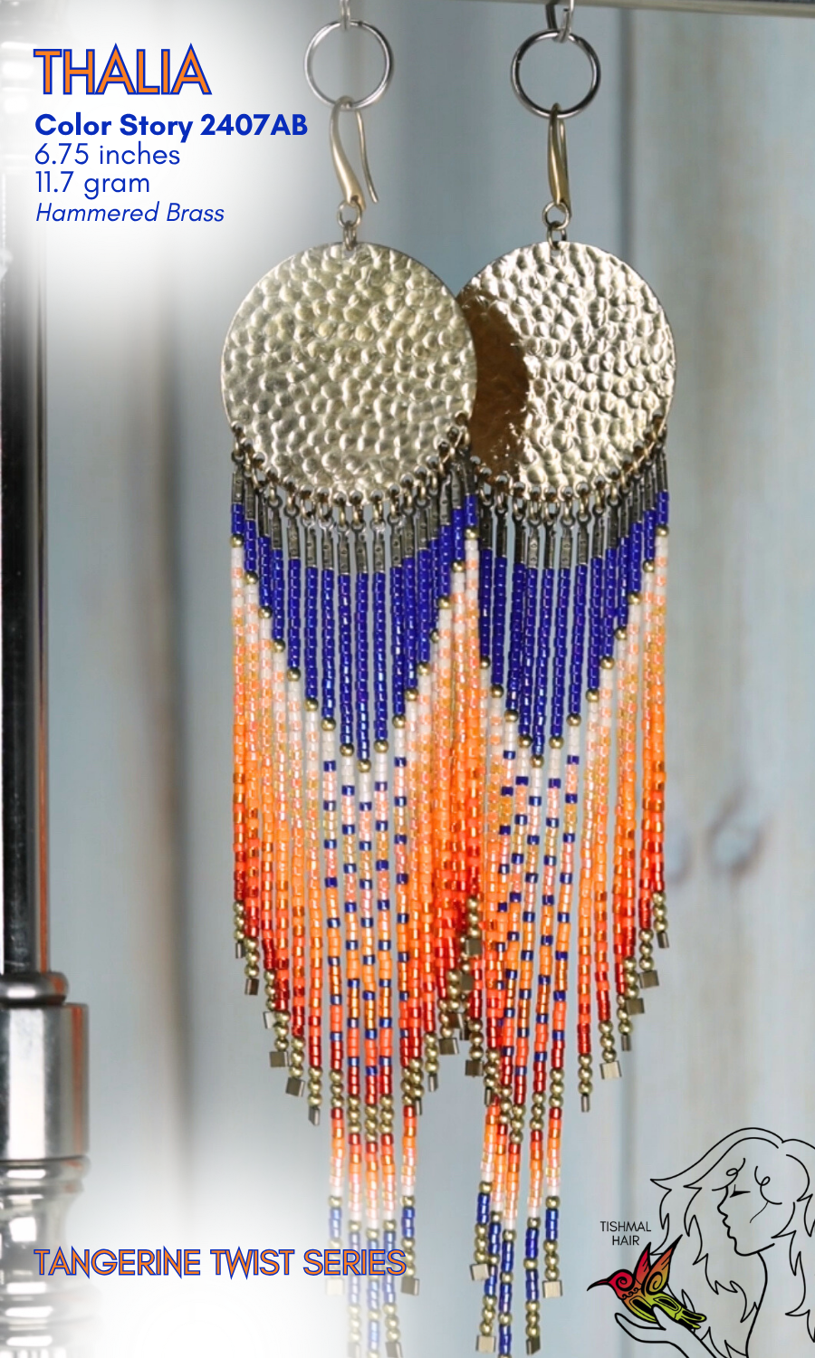 Tangerine Twist Thalia Earrings 2407AB