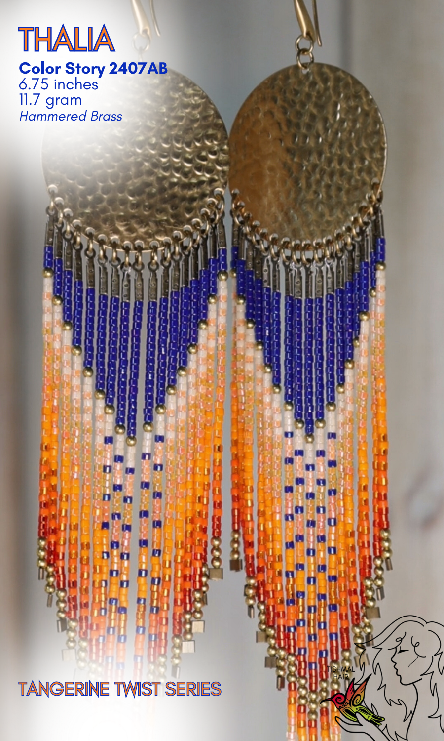 Tangerine Twist Thalia Earrings 2407AB