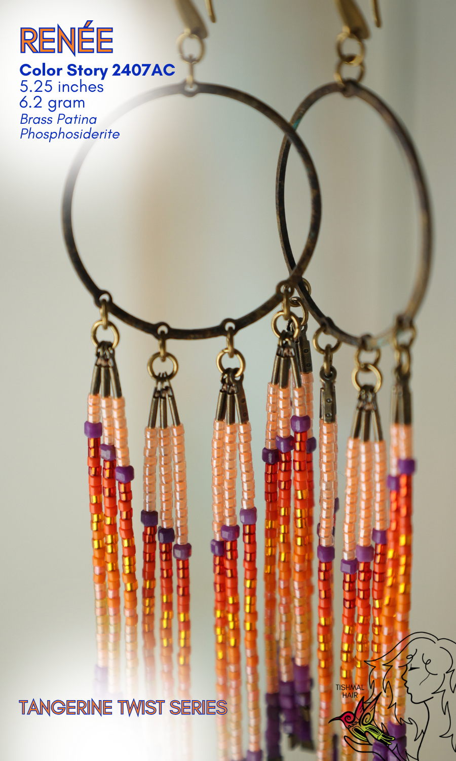 Tangerine Twist Renée Earrings 2407AC