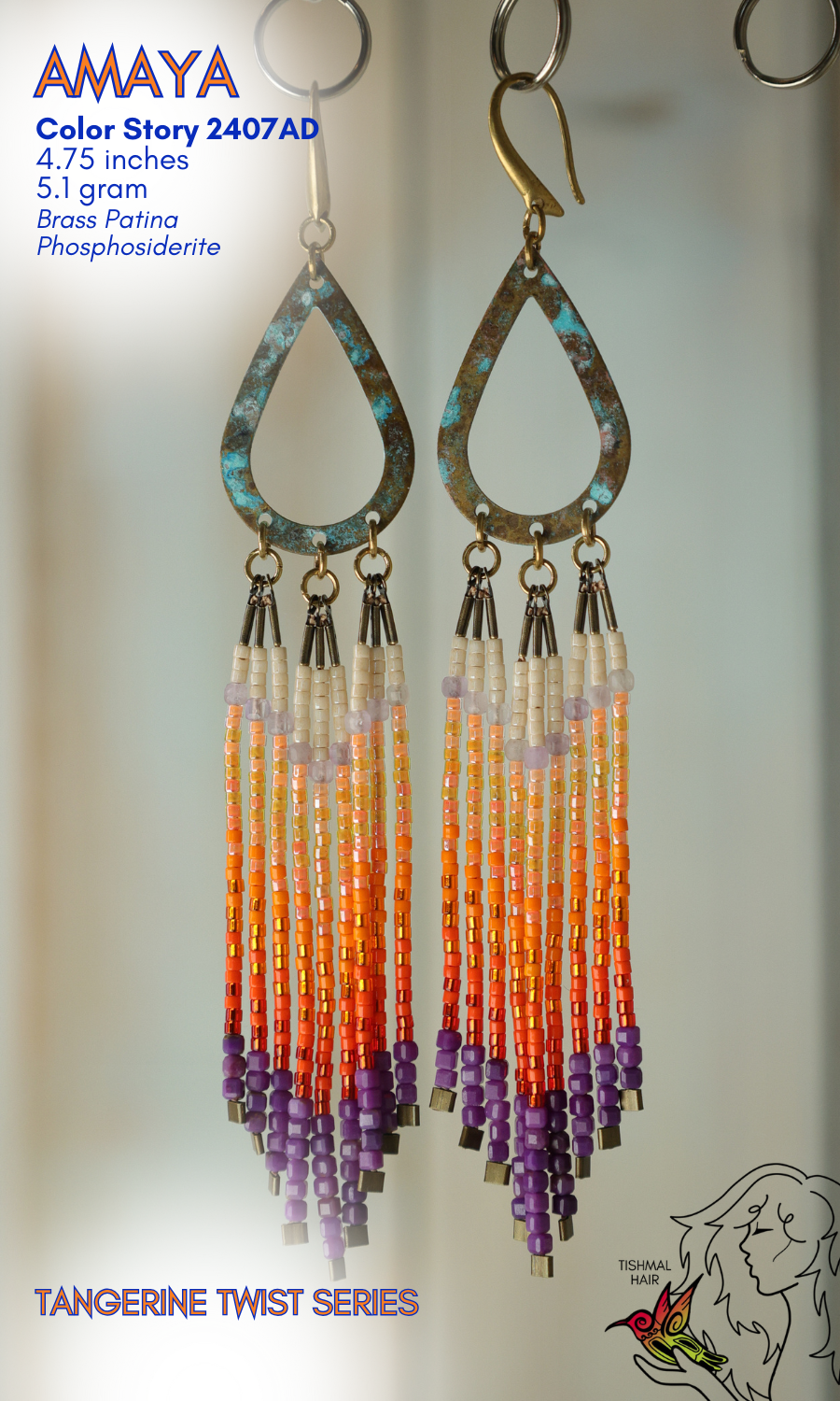 Tangerine Twist Amaya Earrings 2407AD