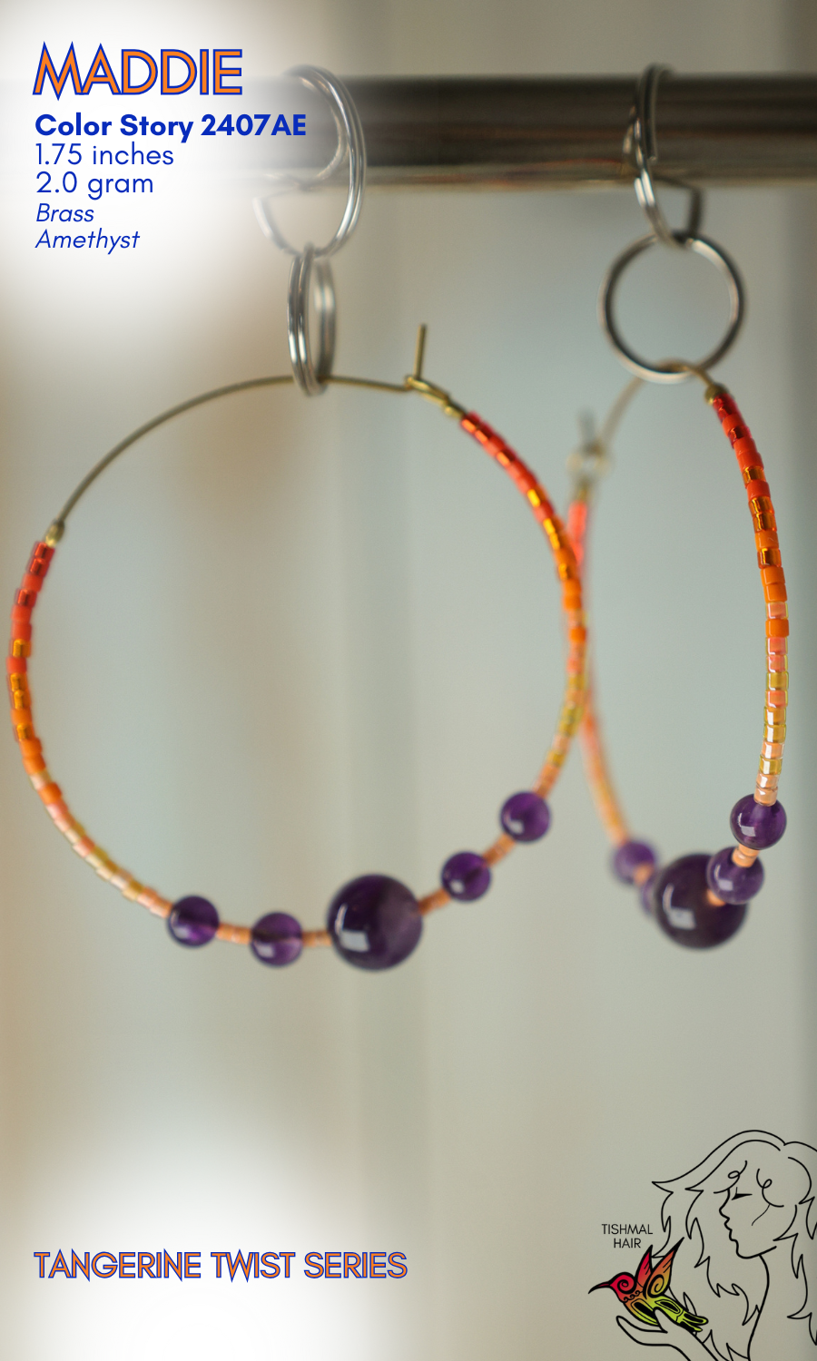 Tangerine Twist Maddie Earrings 2407AE