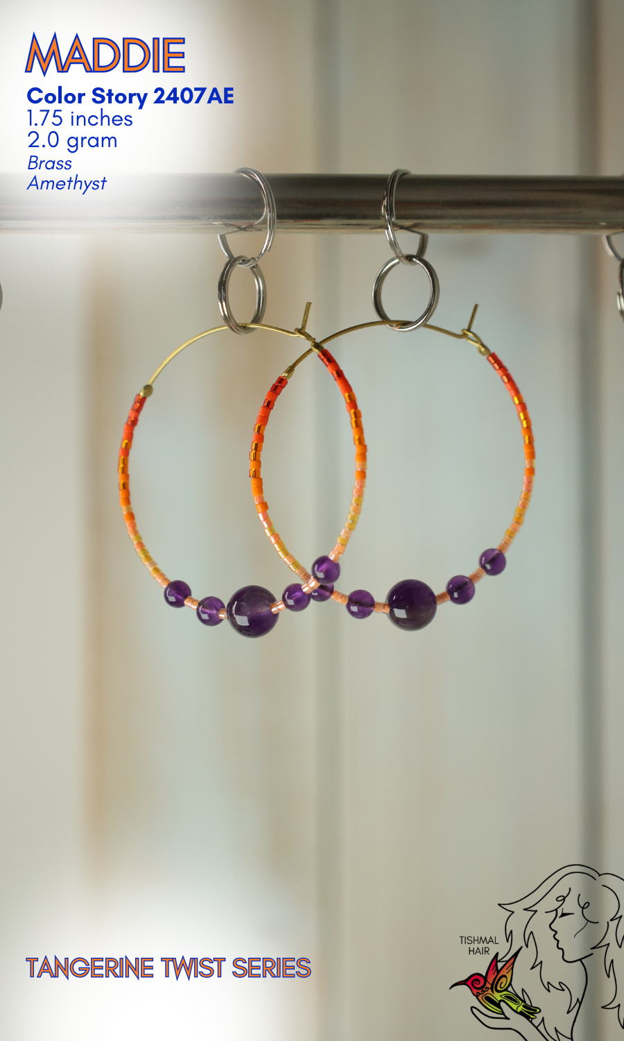 Tangerine Twist Maddie Earrings 2407AE