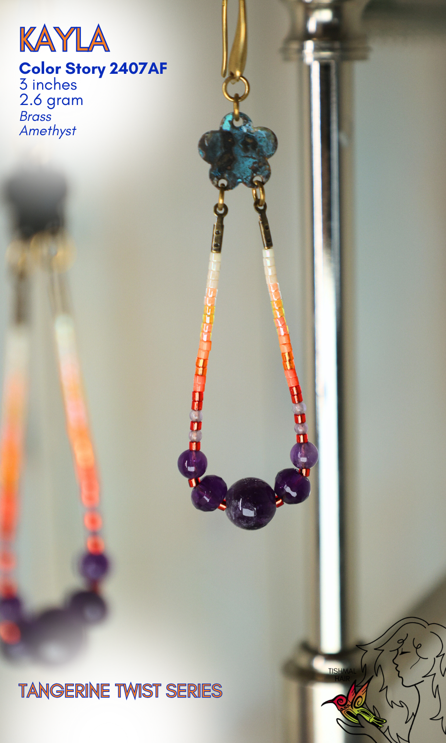 Tangerine Twist Kayla Earrings 2407AF