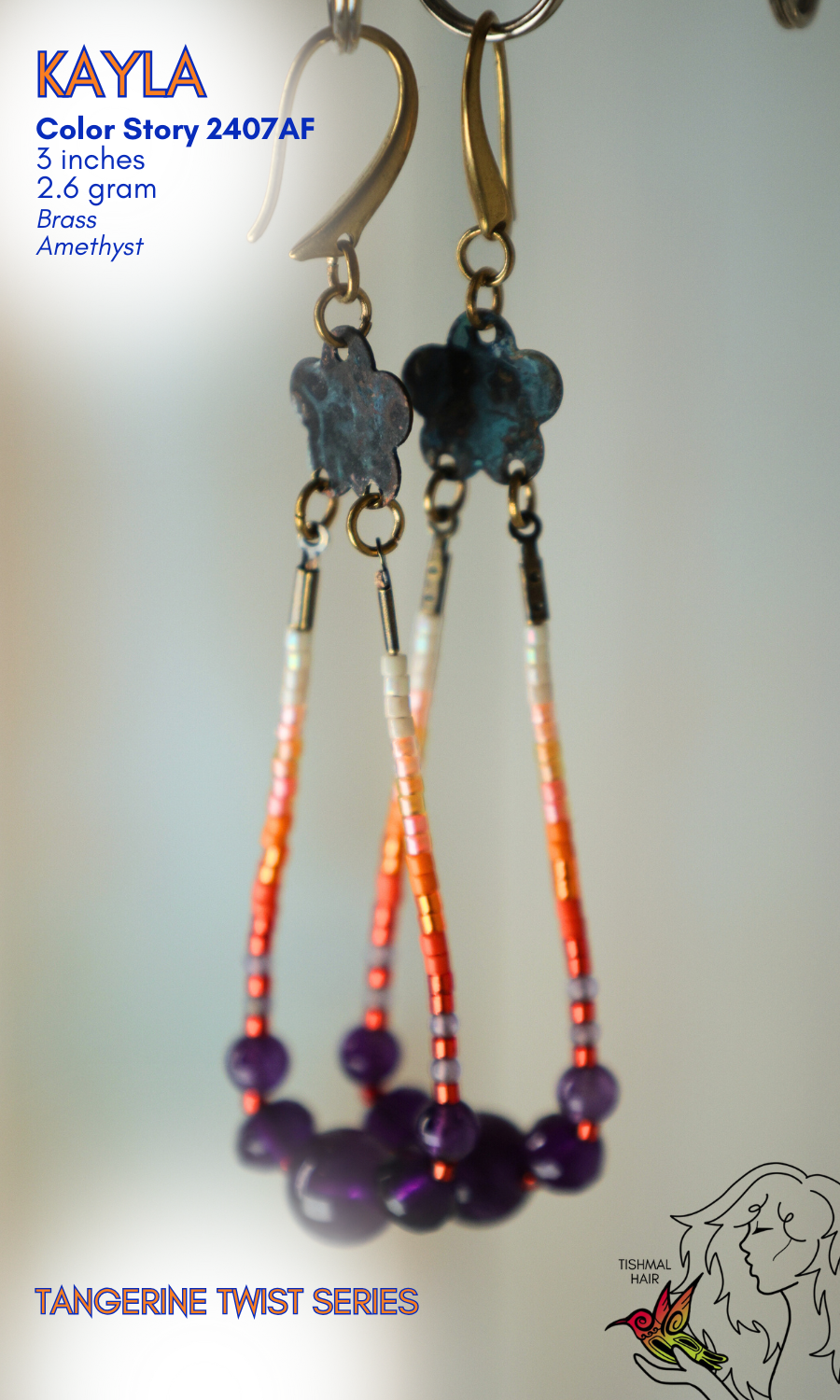 Tangerine Twist Kayla Earrings 2407AF