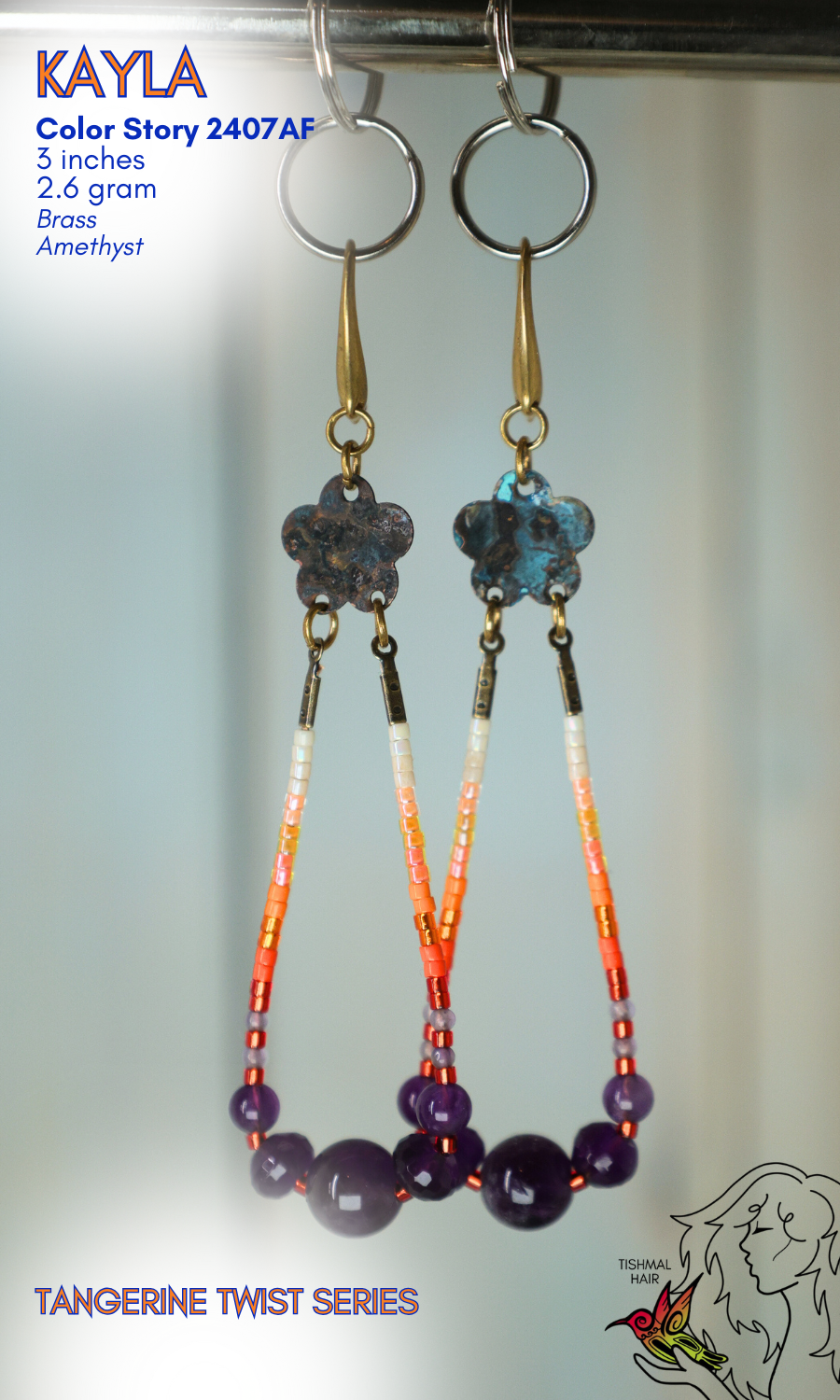 Tangerine Twist Kayla Earrings 2407AF