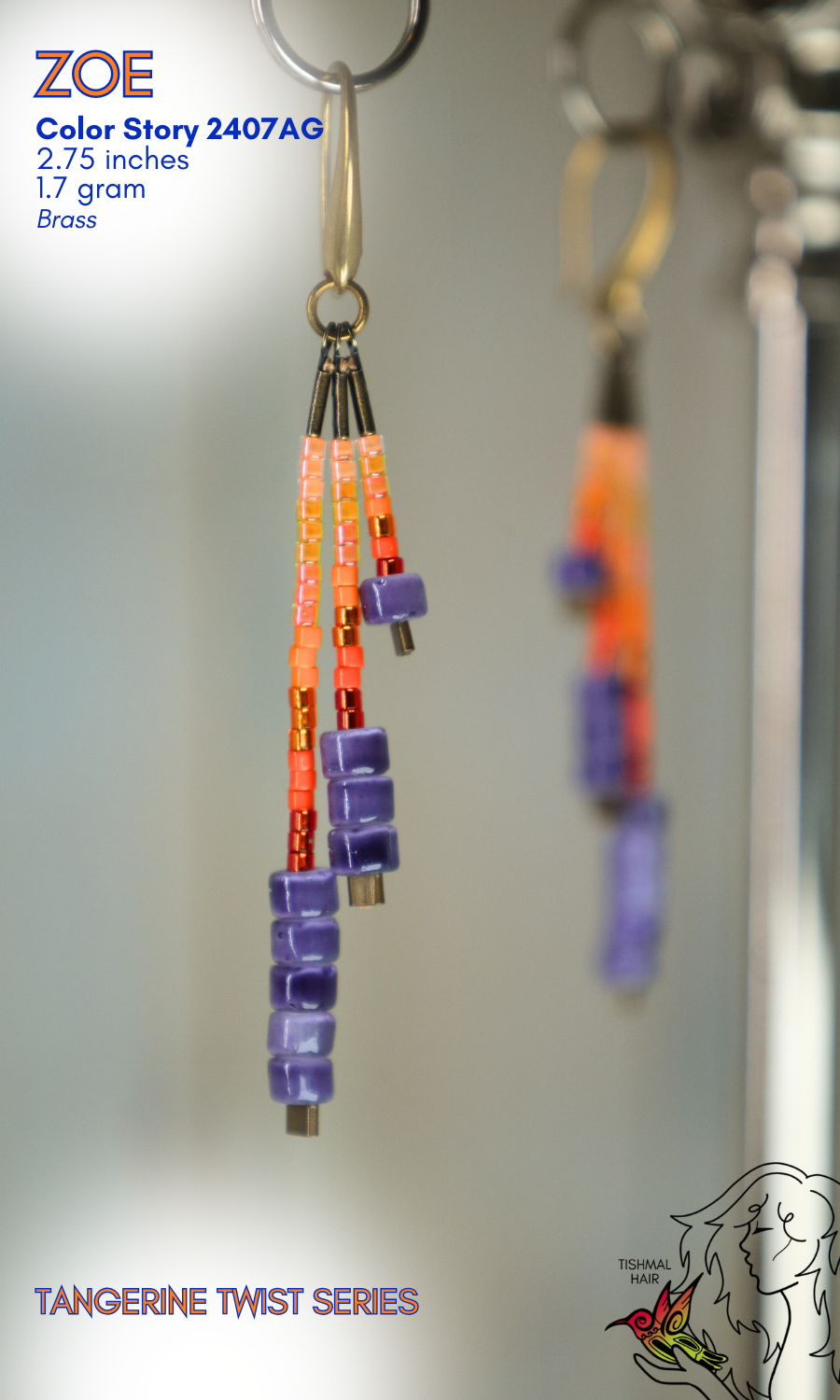 Tangerine Twist Zoe Earrings 2407AG