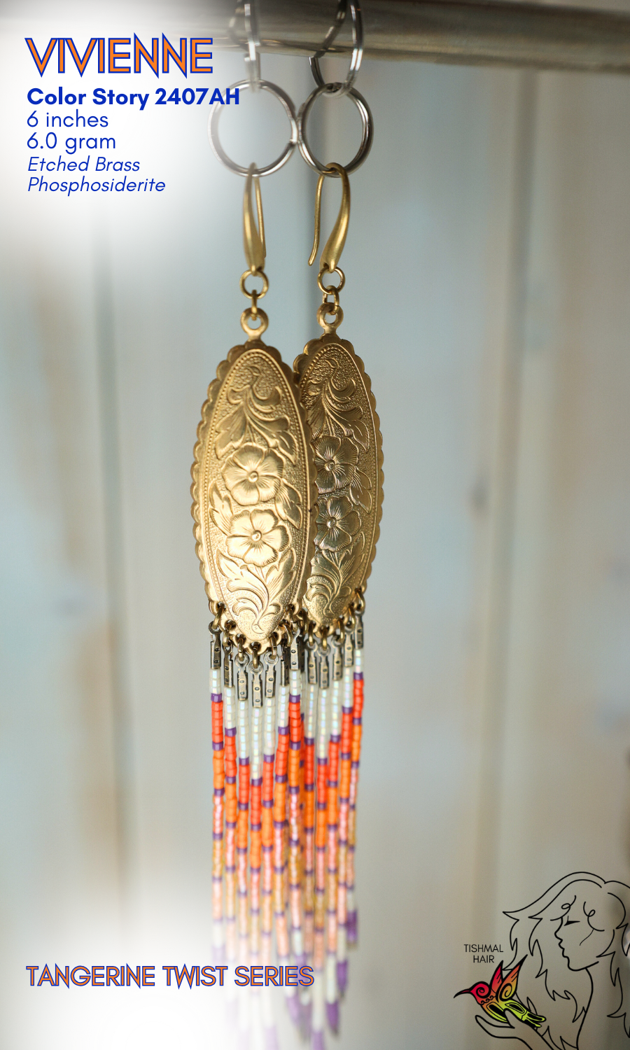 Tangerine Twist Vivienne Earrings 2407AH