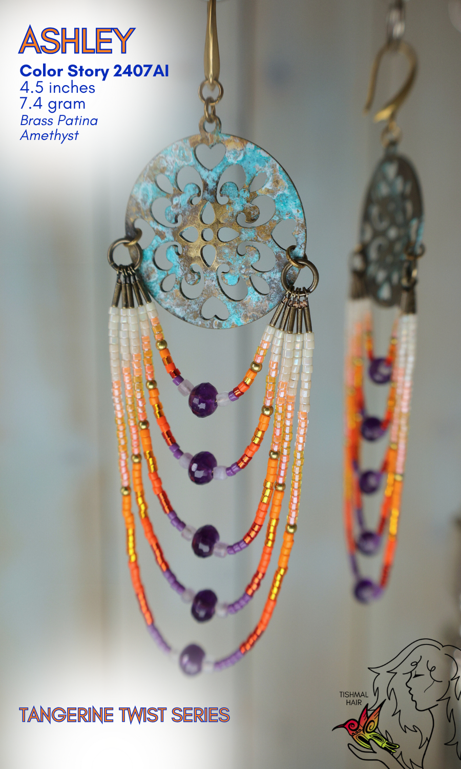 Tangerine Twist Ashley Earrings 2407AI