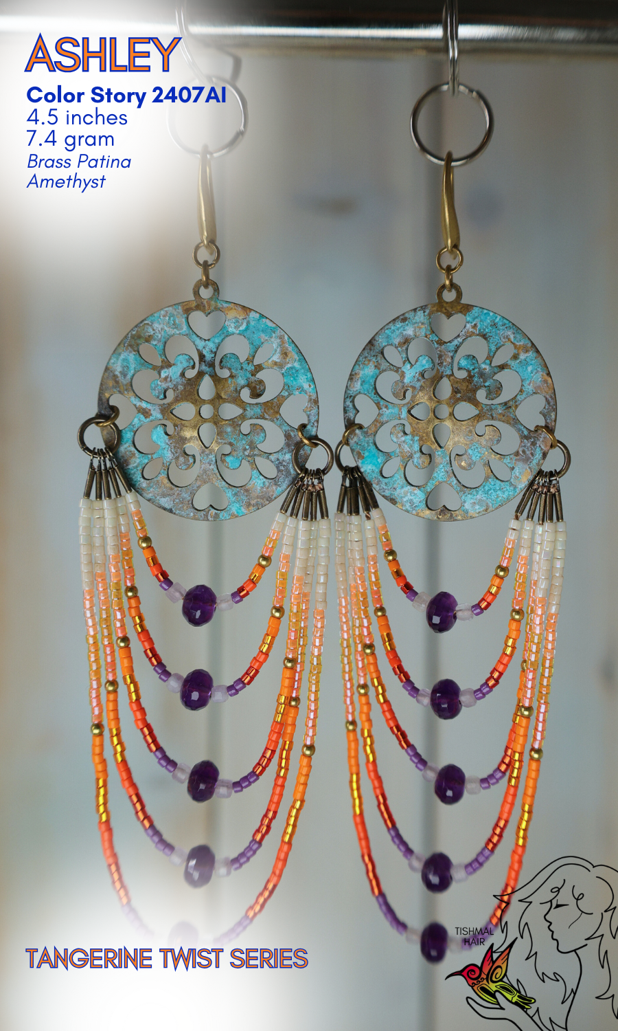 Tangerine Twist Ashley Earrings 2407AI