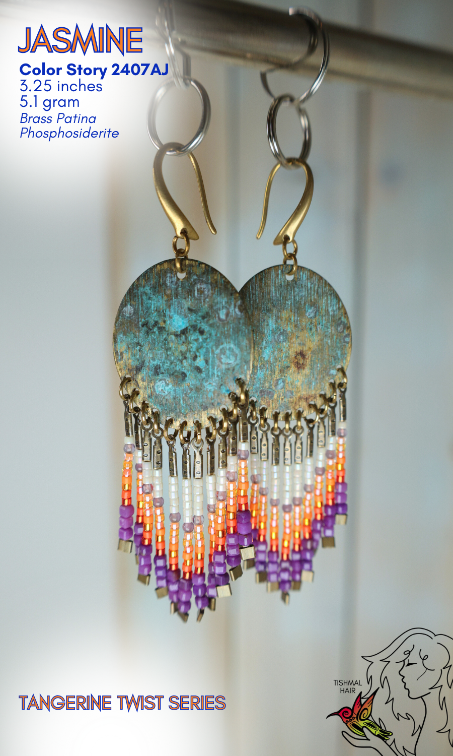 Tangerine Twist Jasmine Earrings 2407AJ