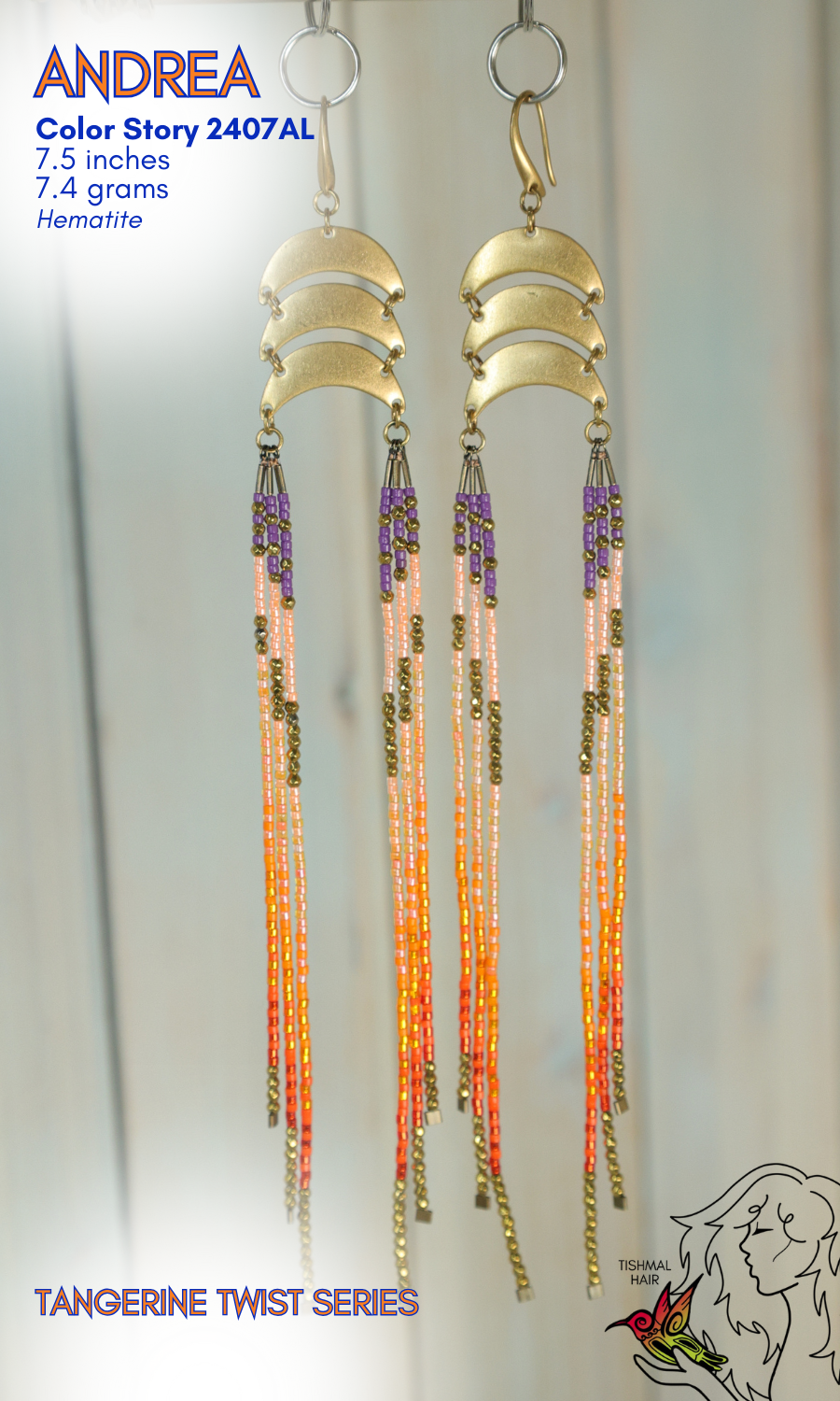 Tangerine Twist Andrea Earrings 2407AL