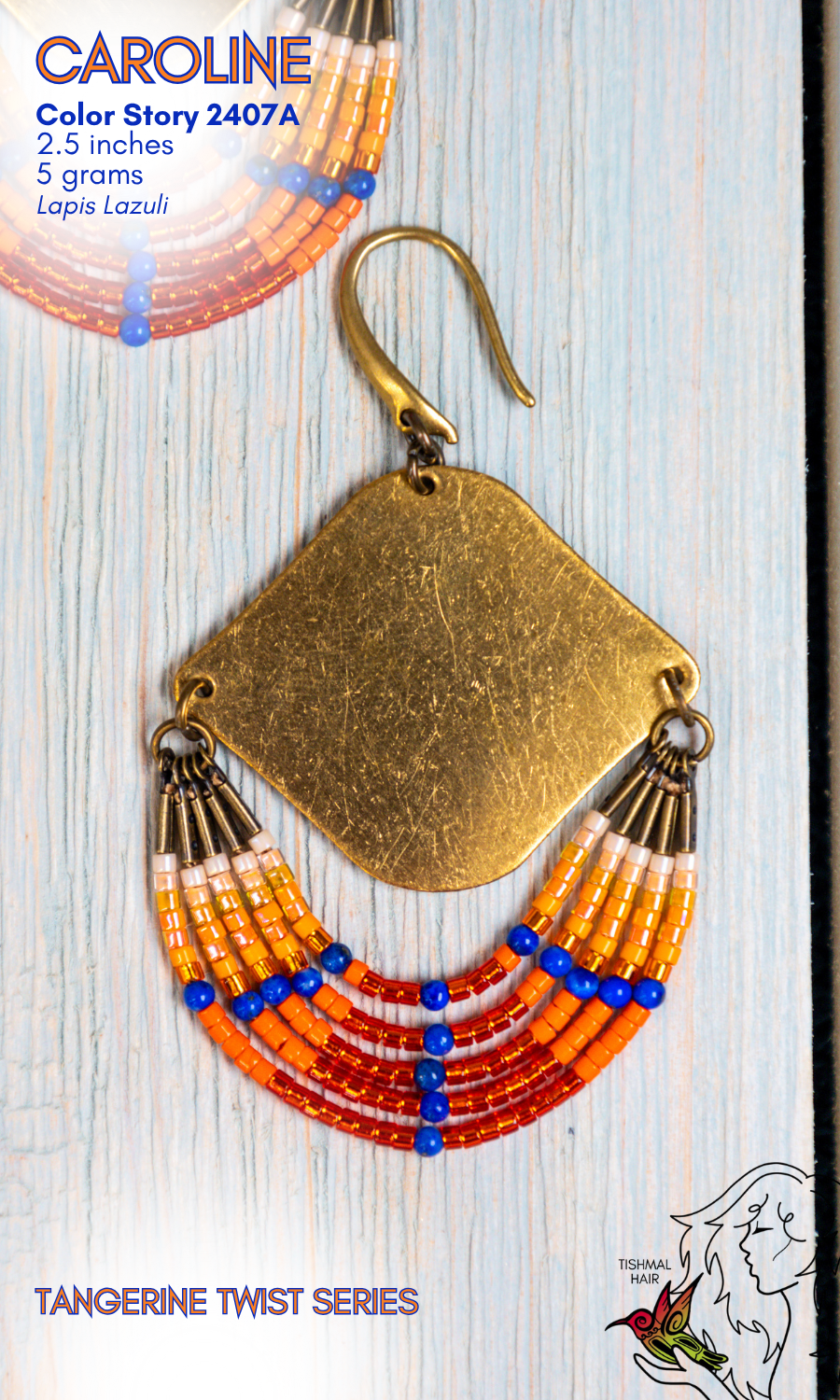 Tangerine Twist Caroline Earrings 2407A